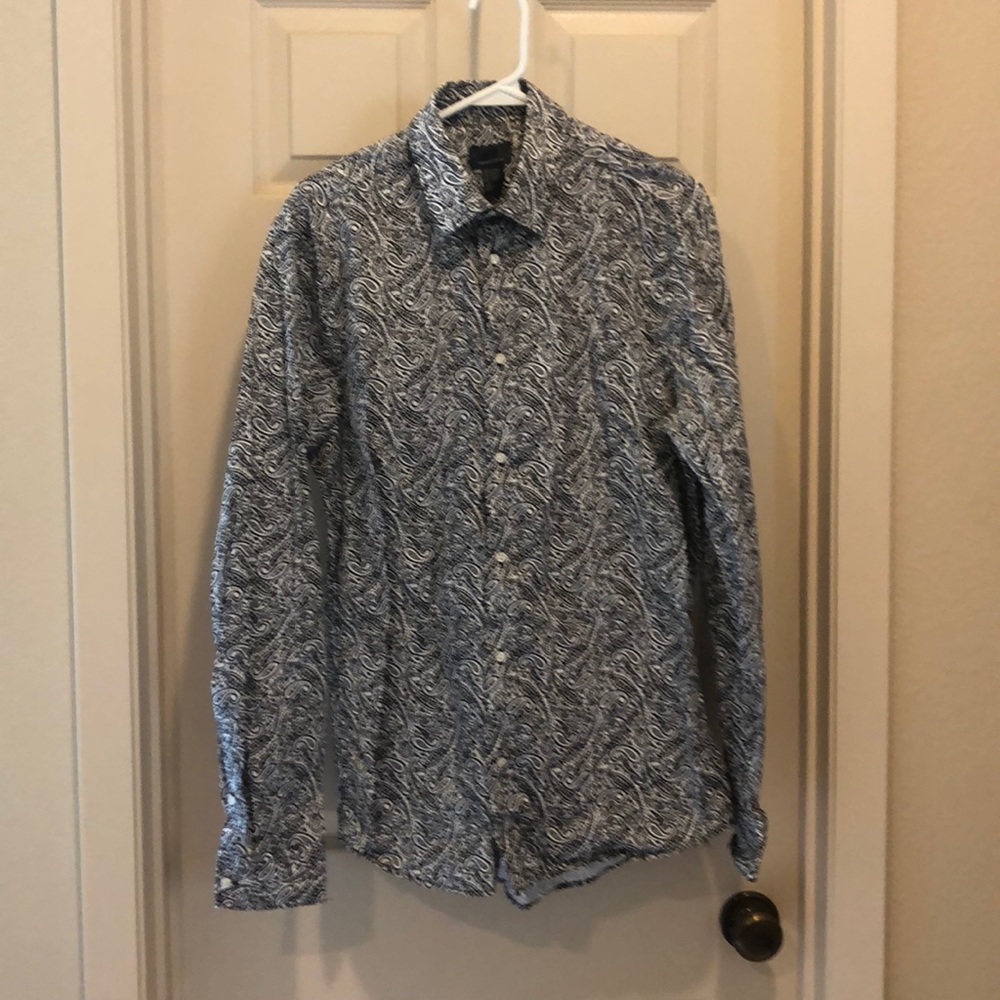 Black Paisley Button Down